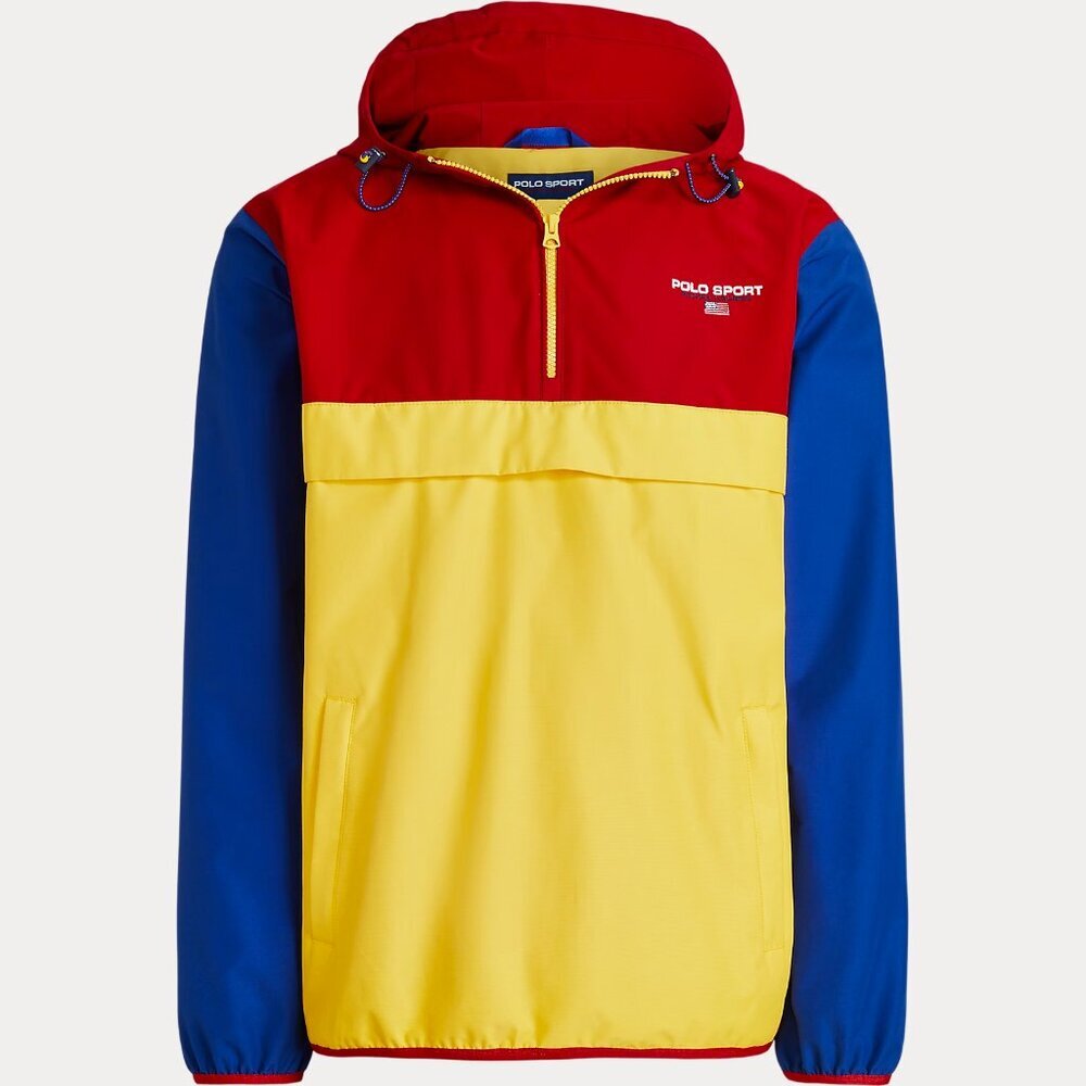 Polo Ralph Lauren Polo Sport Packable Hooded Colorblock Jacket New